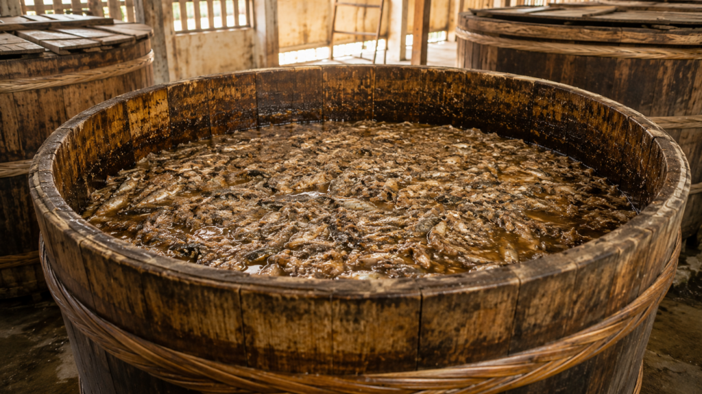 魚と塩を仕込み発酵・熟成が進んだchượpのイメージ