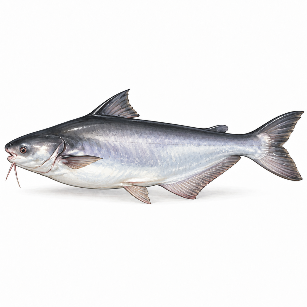 Pangasius kunyitのイラスト